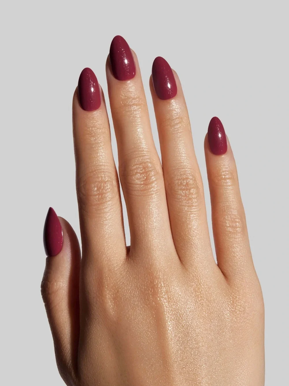 NIB Celebritips Raspberry Glaze Burgundy Almond Press On Nails 32pc